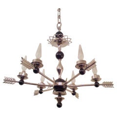 French Adnet Arrow Chandelier