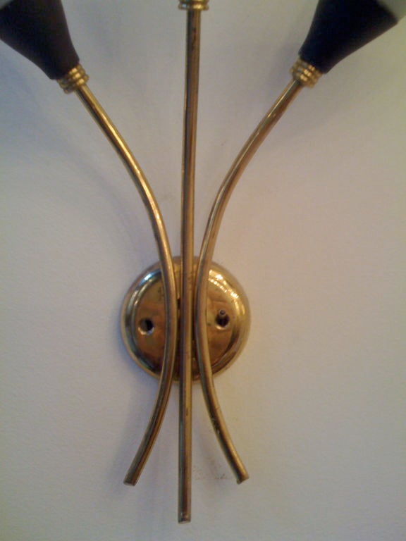 Mid-20th Century Pair of Italian Fifties Wall Sconces