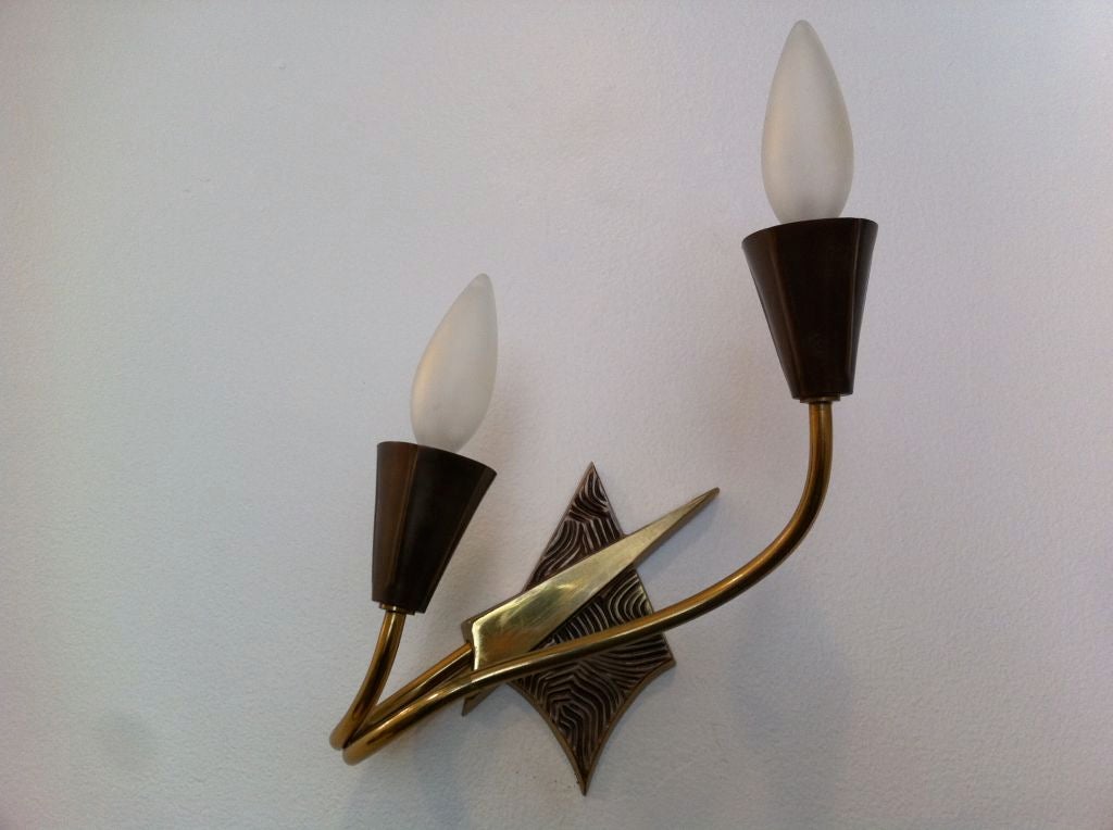 Pareja de apliques o candelabros franceses de los años 70 Francés en venta