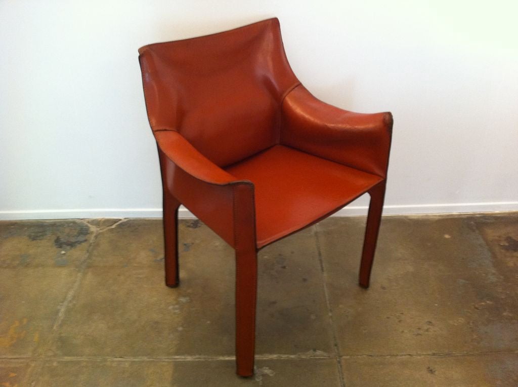 Pair of Mario Bellini Cab Arm Chairs