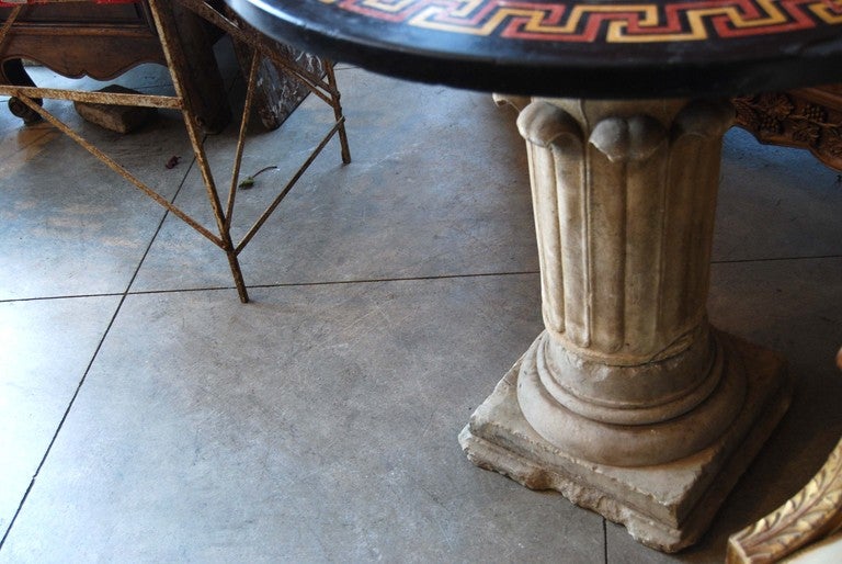 Marble 19thc. Roman Pietra Dura Table