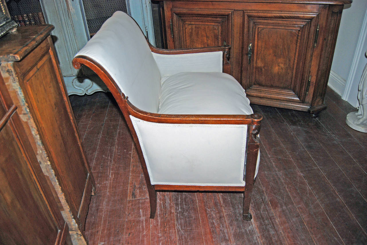 French Period Consulate Walnut Marquis Chair