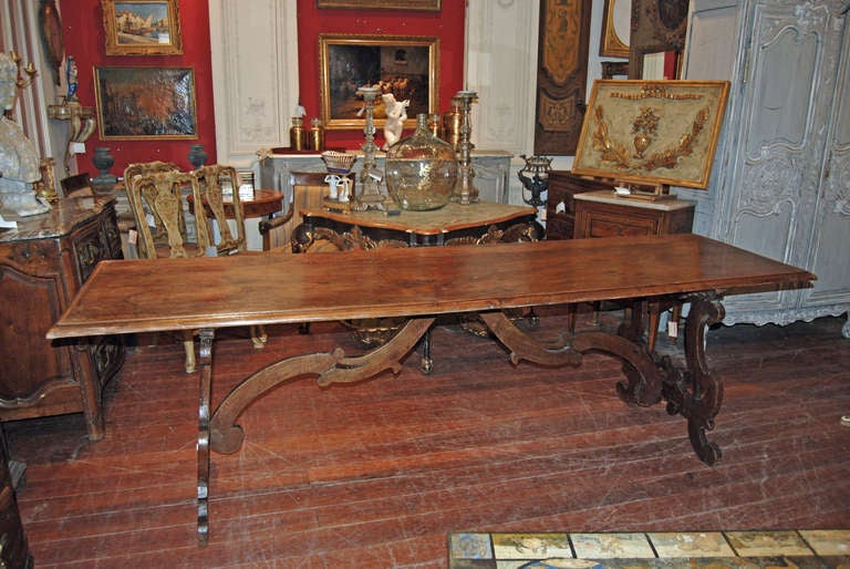 18th Century Italian Walnut Refectory Table In Good Condition In New Orleans, LA