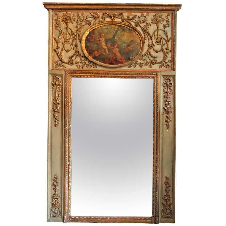 19thc. Trumeau Mirror