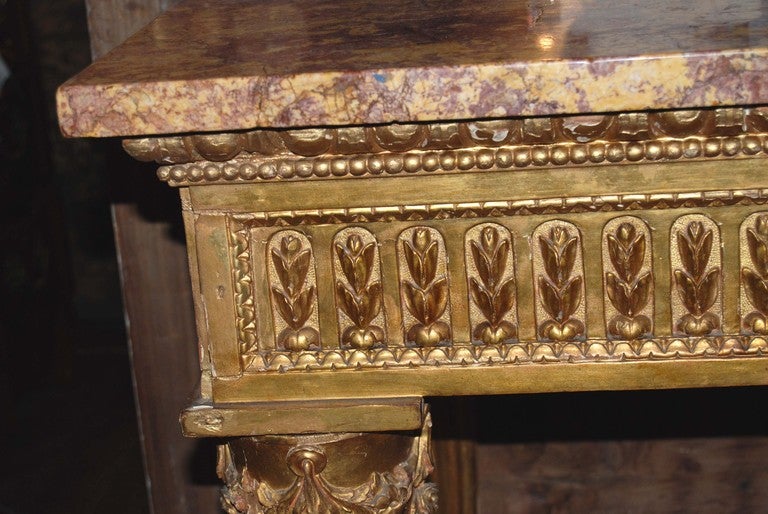 18th Century and Earlier 18th c. Roman Giltwood Console For Sale