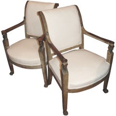 Pair 18thc. Consulate Chairs