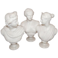 Set of Three Alabaster Miniatures