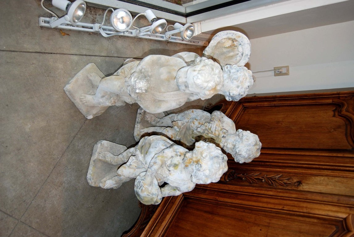 19thc. Marble Four Seasons