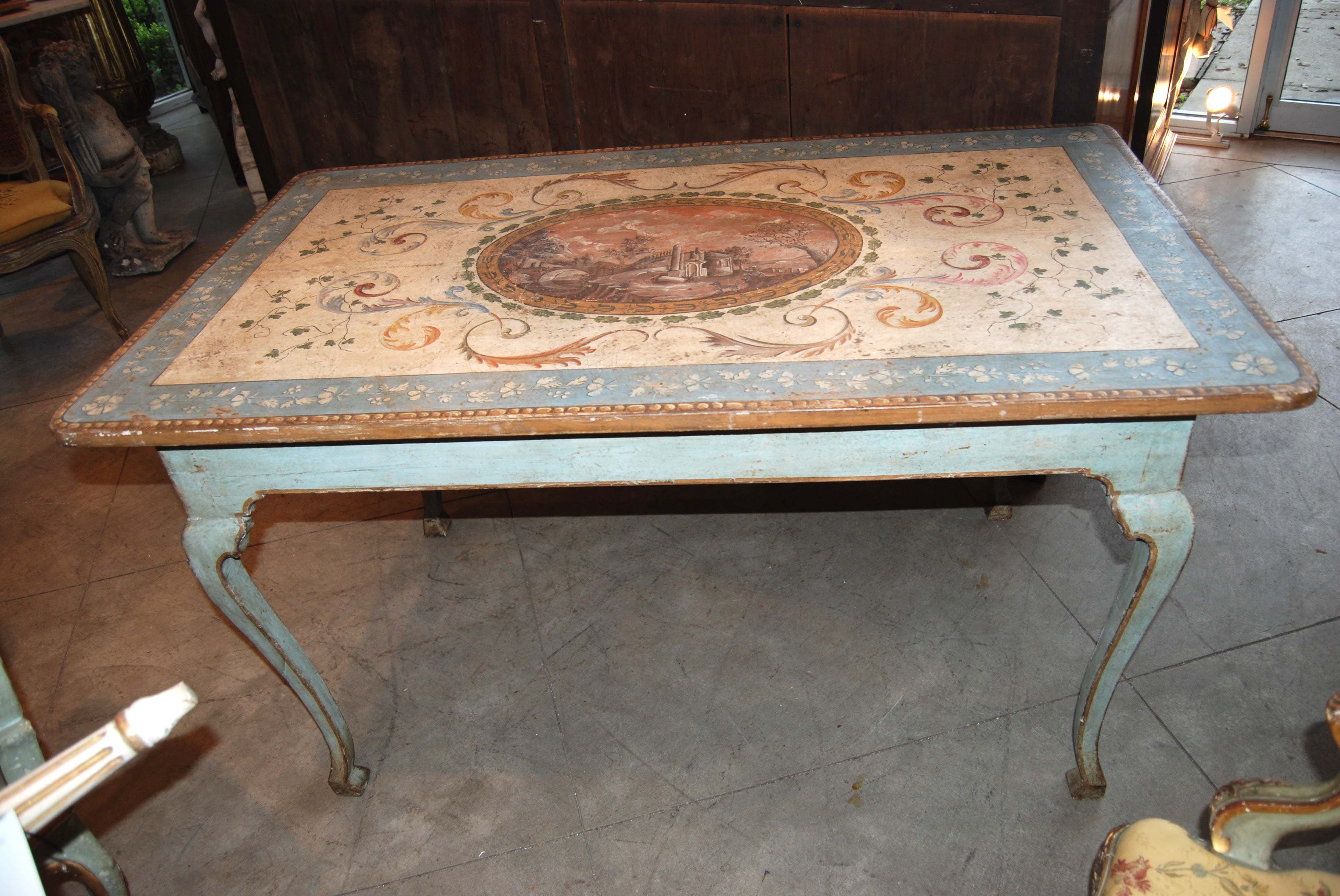 Belle Epoch Painted Table For Sale