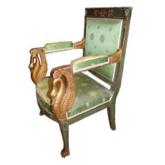 Napoleon  III Carved and Gilded Armchair