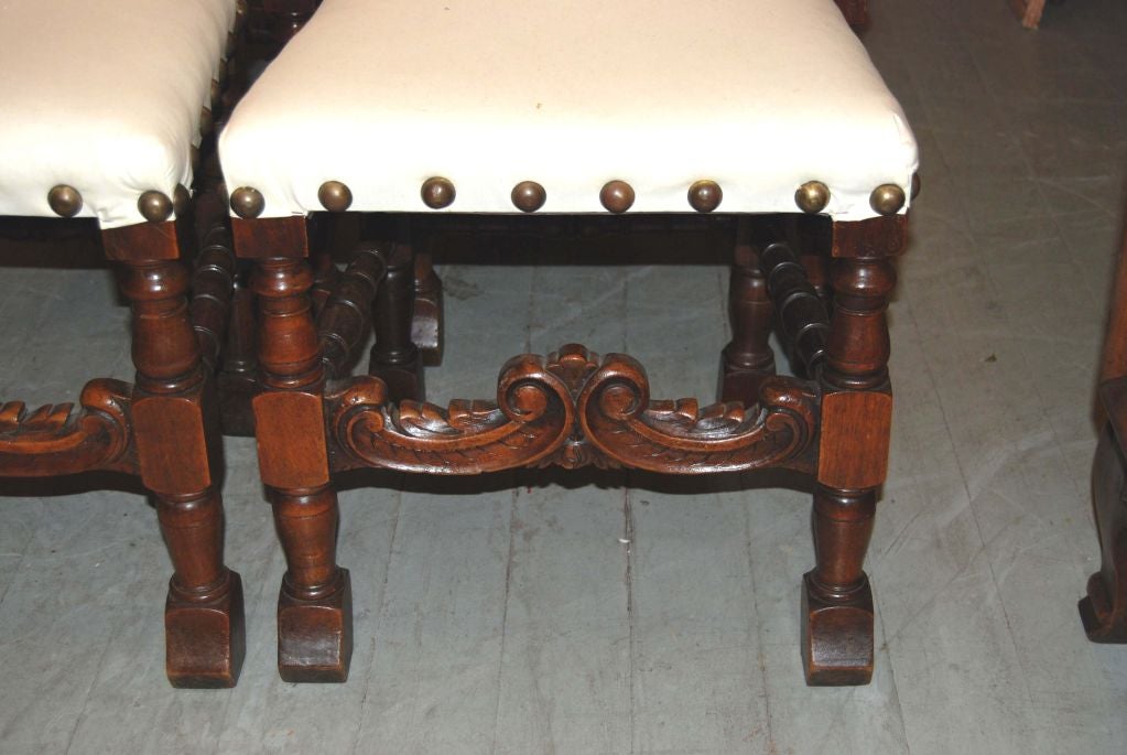 Beautifully Carved Walnut Dining Chairs