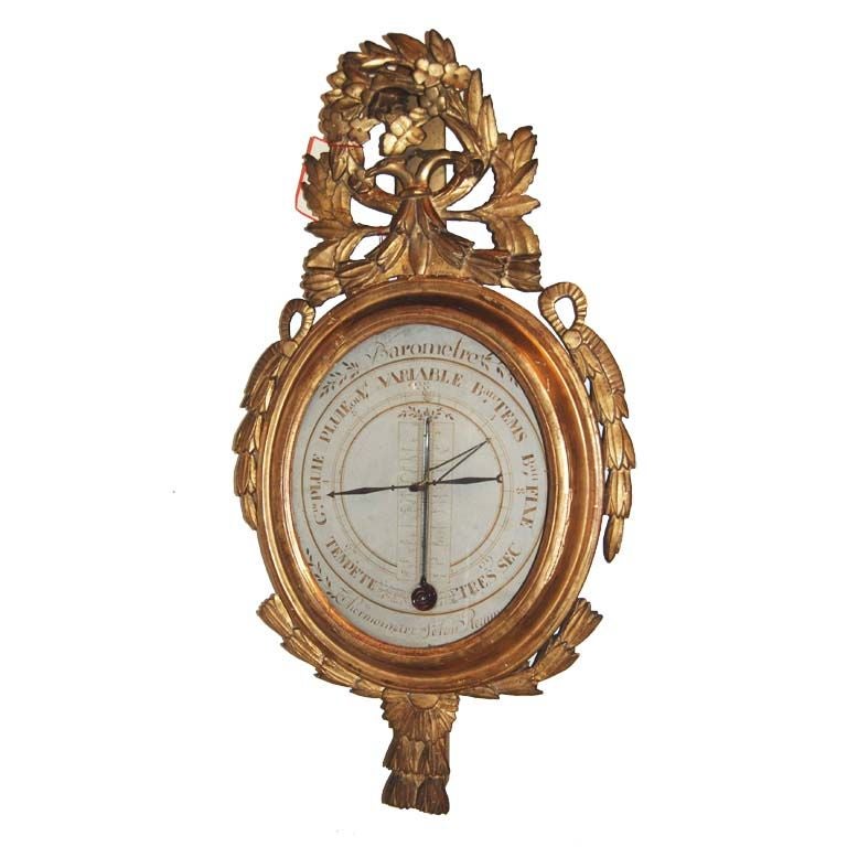 19. Jahrhundert. Giltwood Barometer