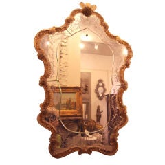 19th th. c. Venetian Mirror with Murano Glass