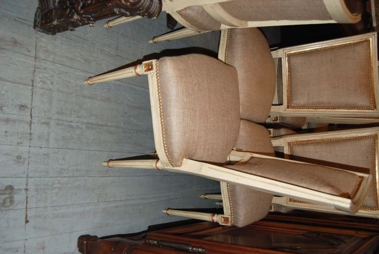 Set of 8 Belle Epoch Dining Chairs In Good Condition In New Orleans, LA