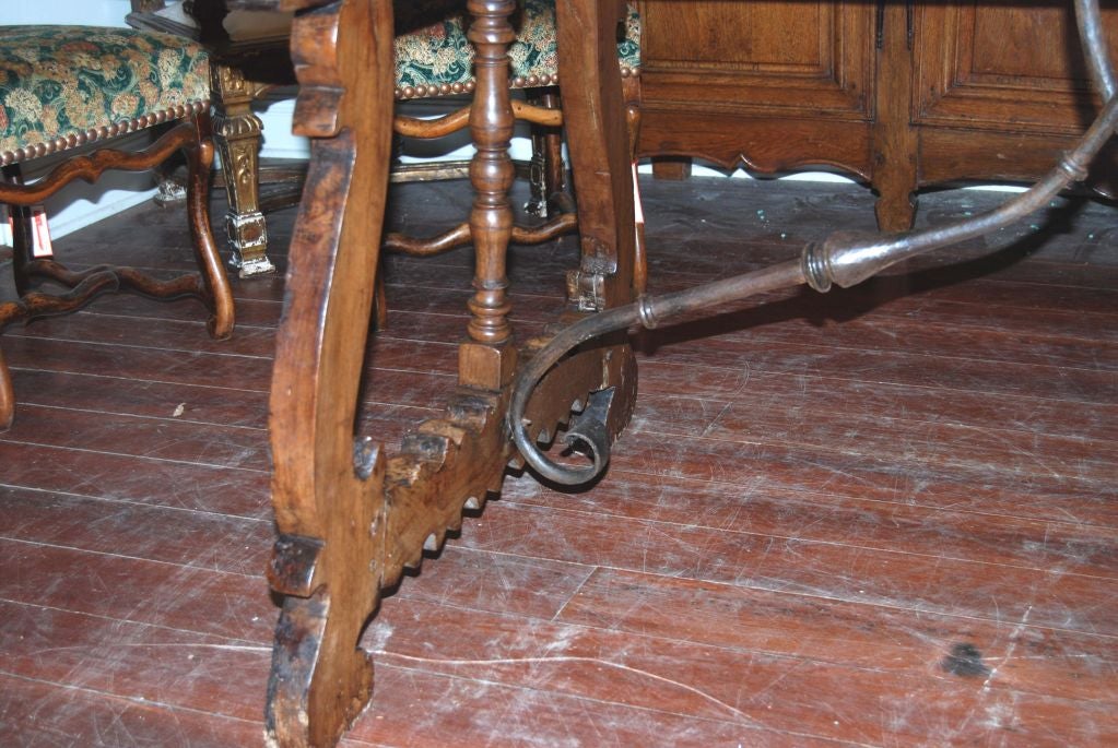 French 18th c. Walnut Trestle Table For Sale