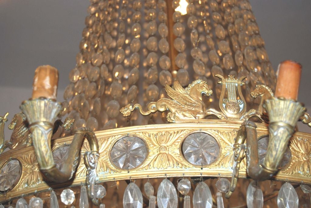 Exceptional Period Empire Chandelier In Good Condition In New Orleans, LA