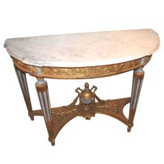 19th c. Painted and Gilded Console