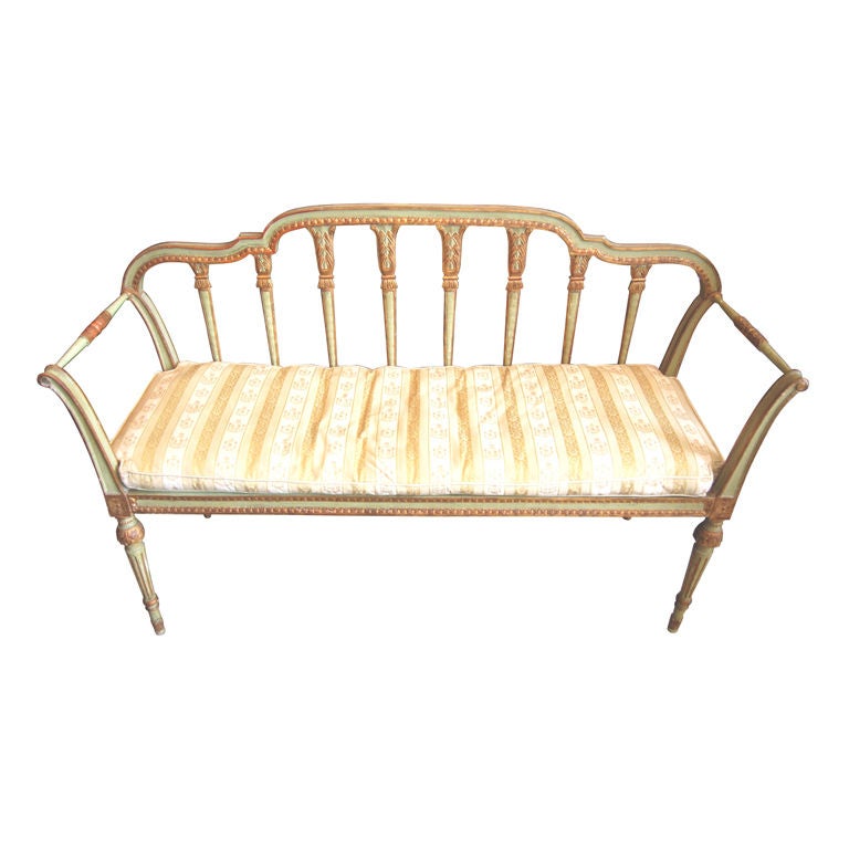 19th c Painted Bench