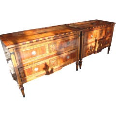 Pair 18thc Italian Commodes