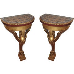 Pair of Period Empire Consoles