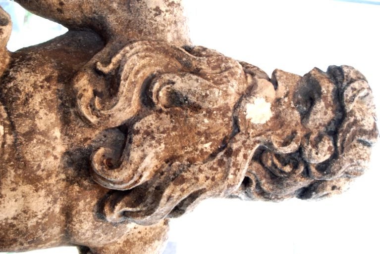 Exceptional Carved Stone Statue of Neptune