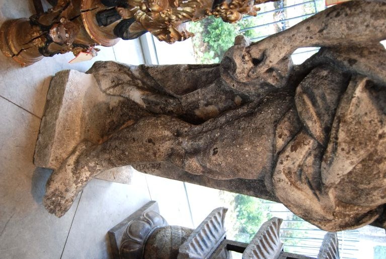 18th Century and Earlier 18th c. Stone Neptune