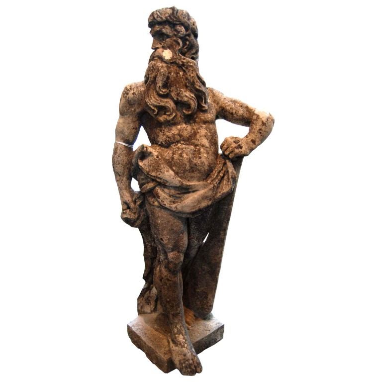 18th c. Stone Neptune