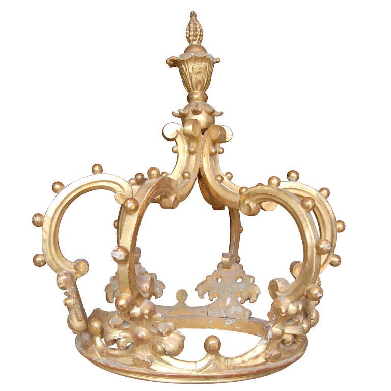 19th c. Giltwood Corona