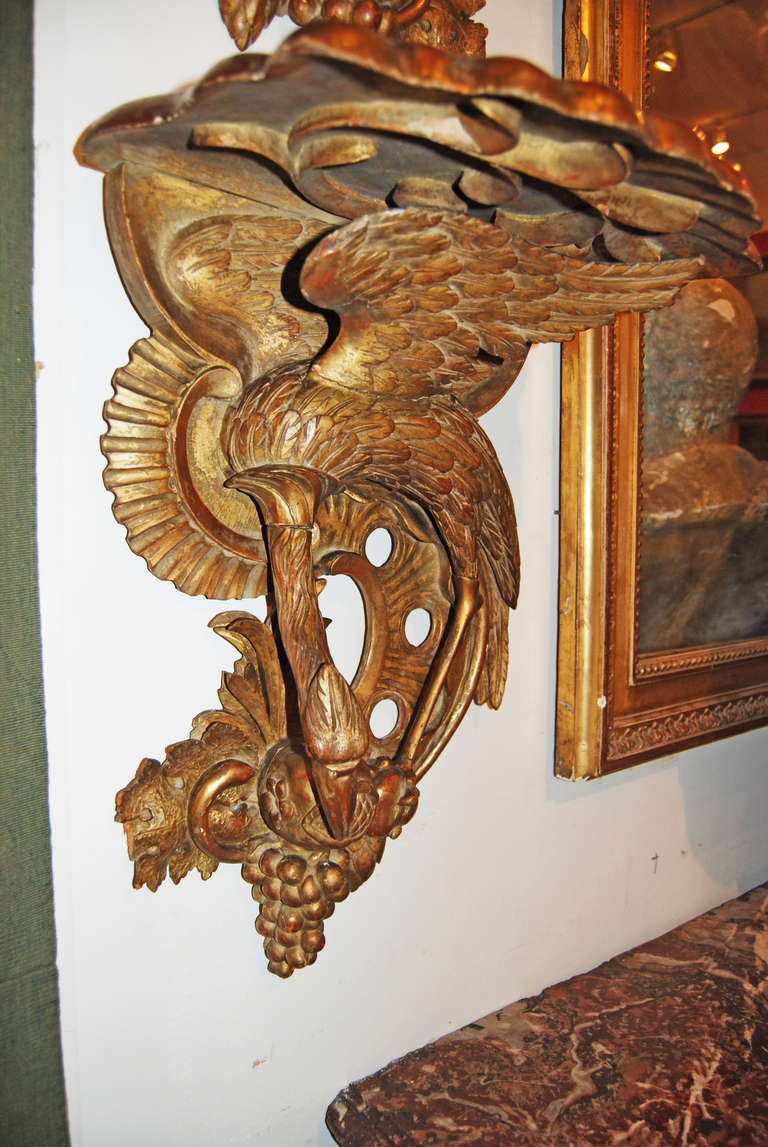 Pair of 18th Century Carved Brackets In Good Condition In New Orleans, LA