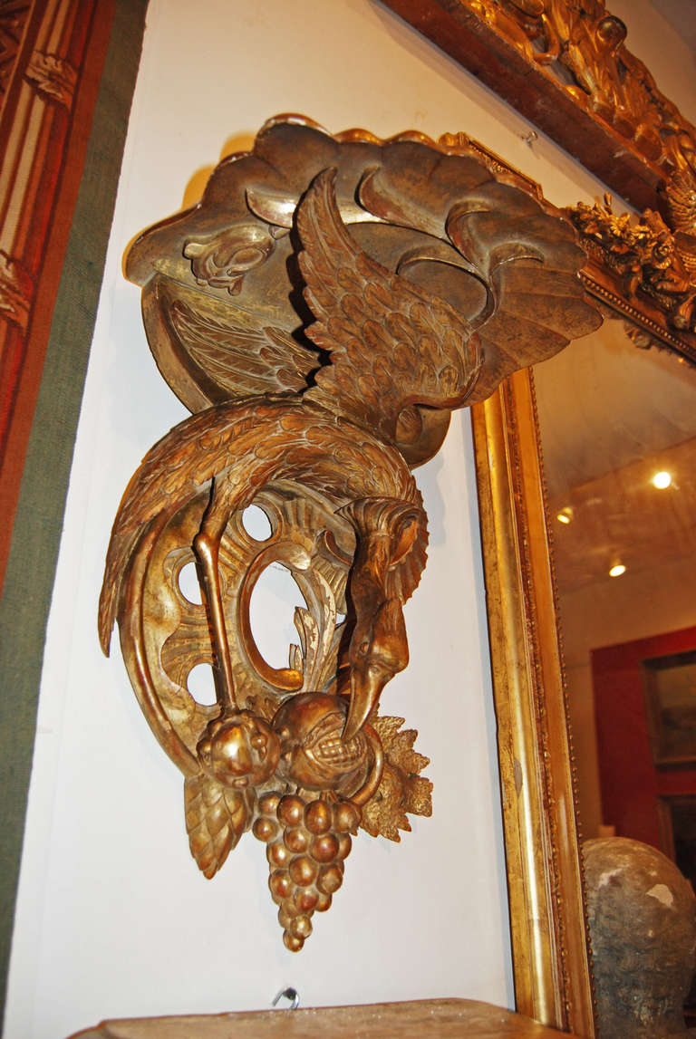 18th Century and Earlier Pair of 18th Century Carved Brackets