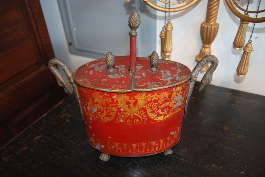 Beautifully Decorated Tole Egg Cooker