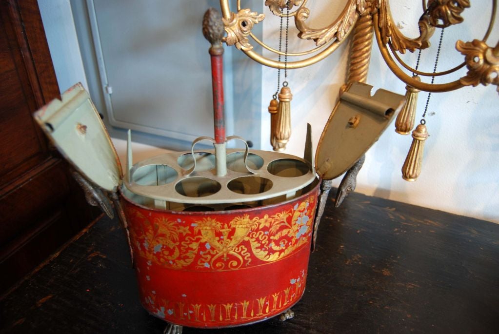 19th Century 19thc. Tole Pot