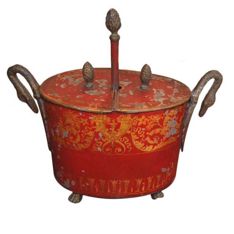 19thc. Tole Pot
