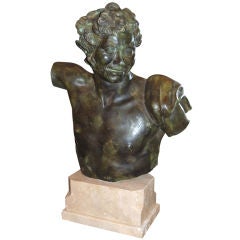 19th c. Bronze Buste of Pan