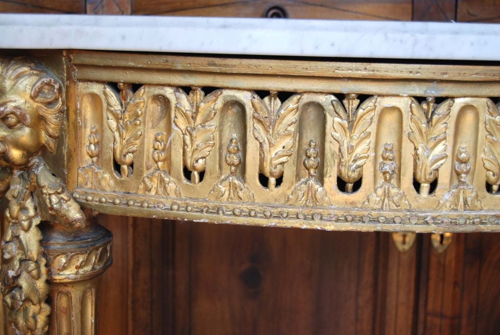 18th c. Carved and Gilded Italian Console