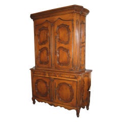 18thc Provincial Walnut Buffet Deux Corps 18thc Provincial Walnut Buffet Deux Corps