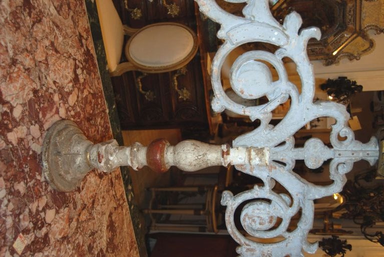 19. Jahrhundert Silberholz  Kerzenleuchter (Holz) im Angebot