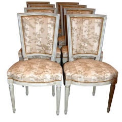 Antique Set of 8  Belle Epoch Dining Chairs