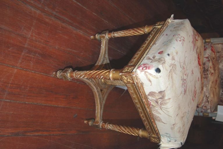 French 19th c. Giltwood Piano Stool