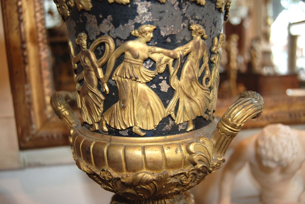 Period Empire Bronze Neoclassical Urns For Sale 1