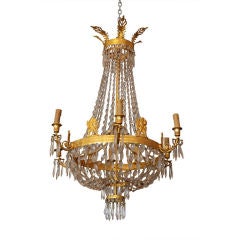 Lustre Empire Dore en bronze