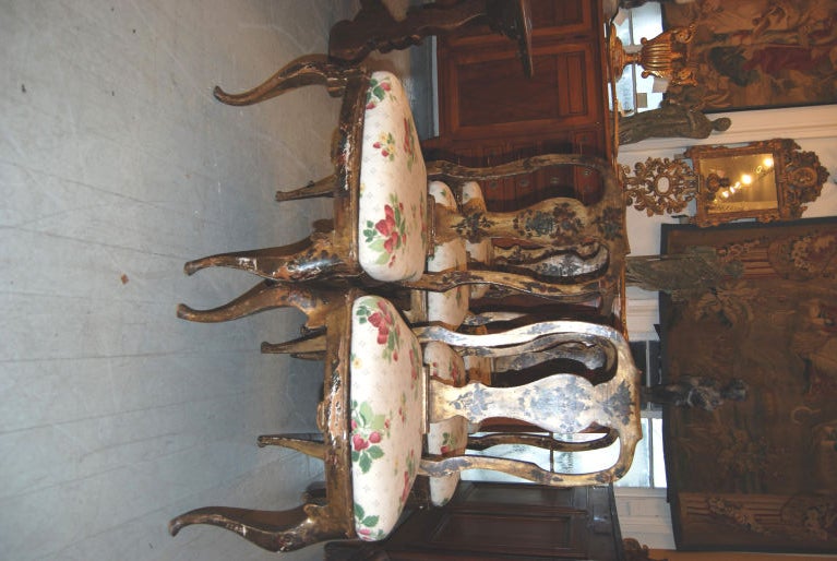 Paint Decorated Italian Dining Chairs
