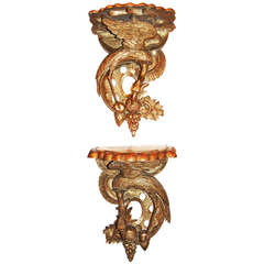 Pair of 18th Century Carved Brackets 11