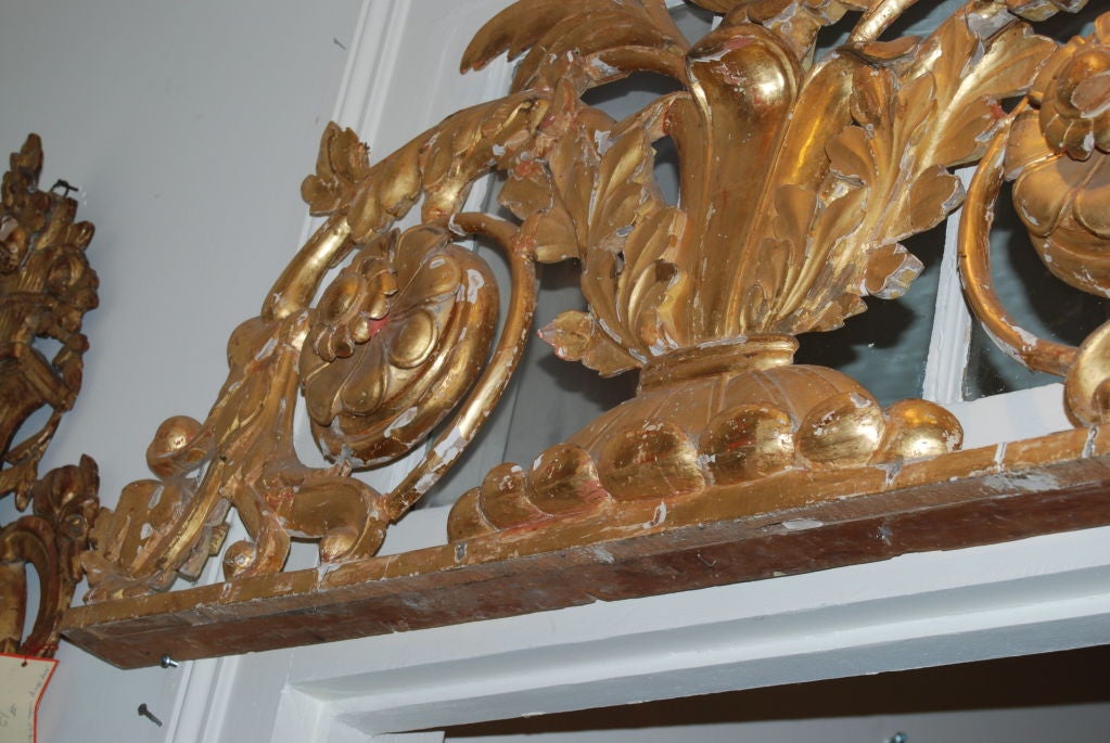 Elaborately Carved Giltwood Architectural Element