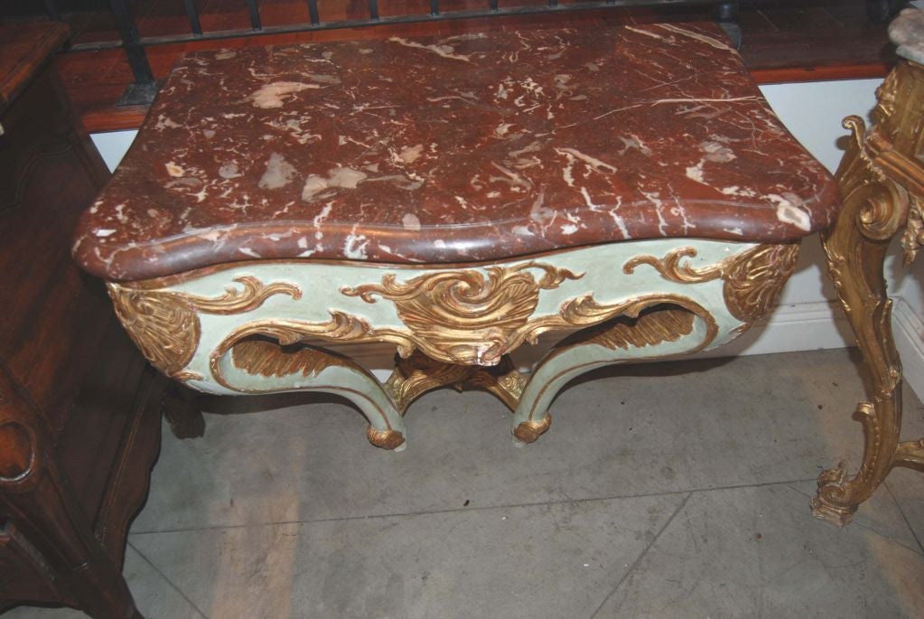 French 19th c. Painted and Gilded Console For Sale
