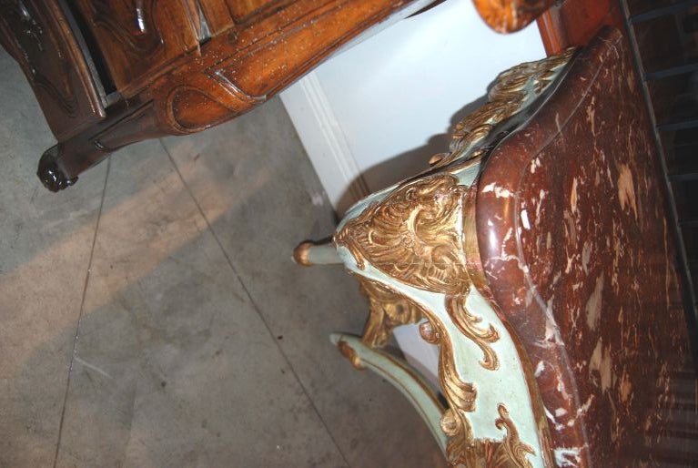 19th c. Painted and Gilded Console In Good Condition For Sale In New Orleans, LA