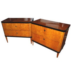 Near Pair Biedermeier Commodes