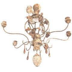 19th c. Wood and Iron Chandelier 1