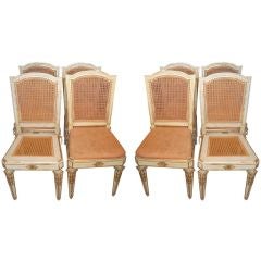 Antique Beautiful set of 8 Belle Epoch Dining Chairs
