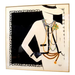 Vintage Framed Chanel Scarf